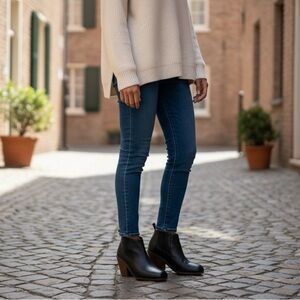 MARSELL Leather Chelsea Boots Black IT38/US8